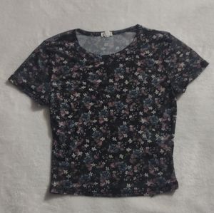 Garage Floral Mesh Crop Top